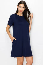 On The Go T- Shirt Dress with Pockets
