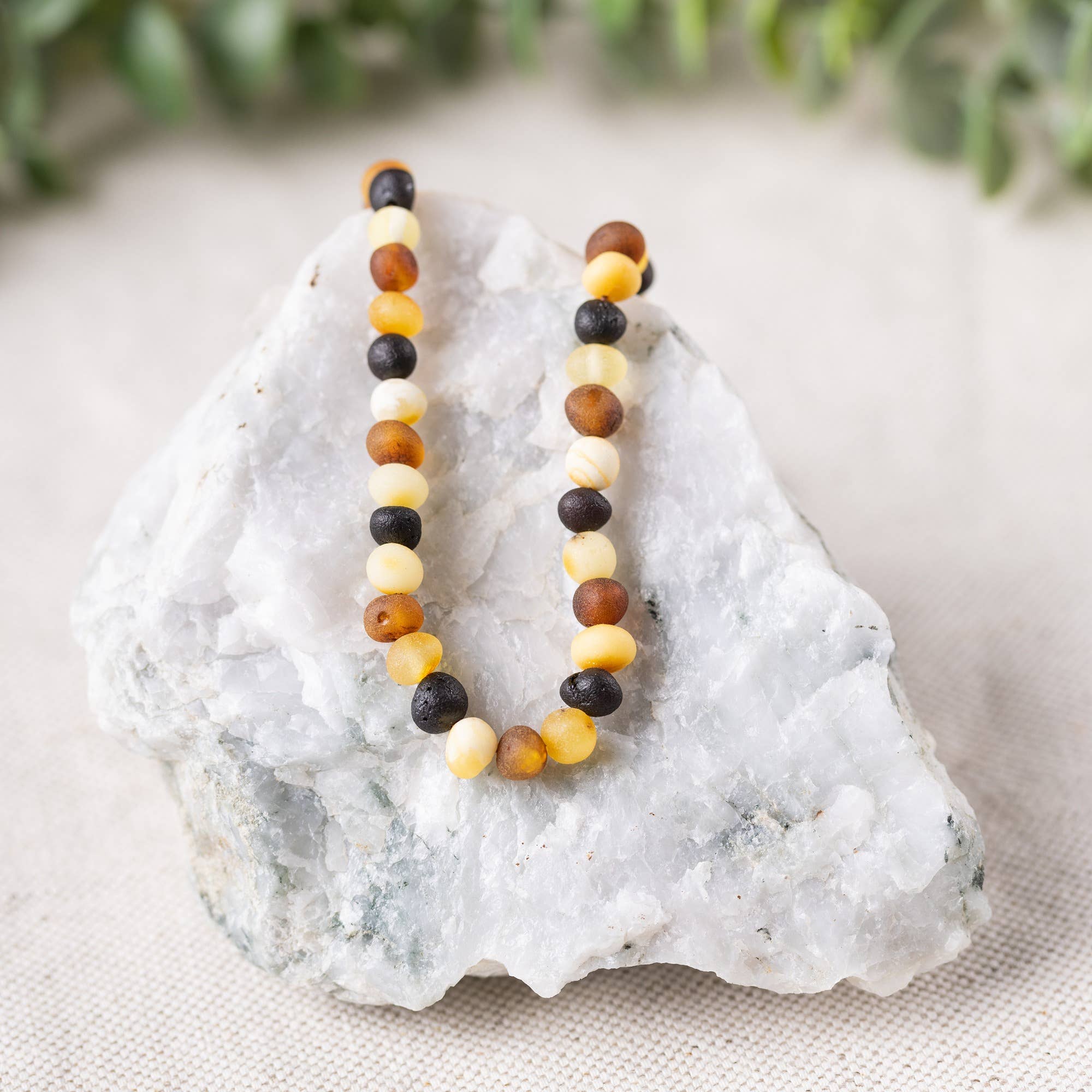 Raw Multi Baltic Amber Necklace
