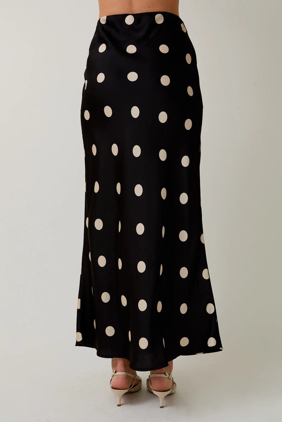 SATIN MIDI SKIRT