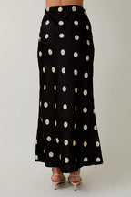 SATIN MIDI SKIRT