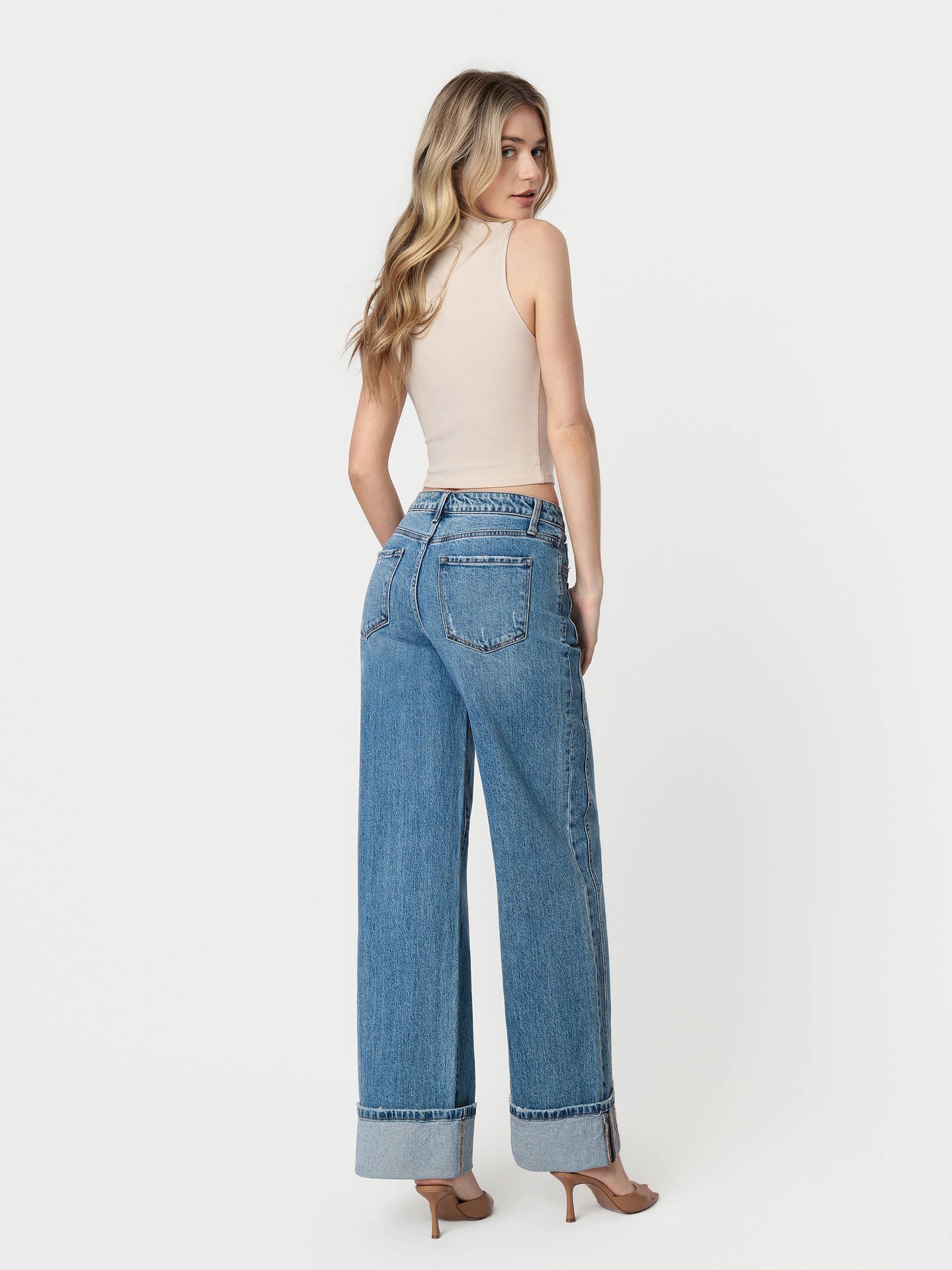 HR CUFFED BAGGY JEANS