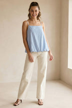 Cami Top With Bubble Hem