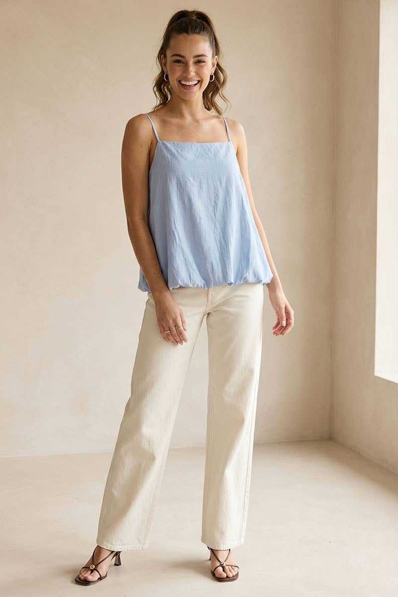 Cami Top With Bubble Hem