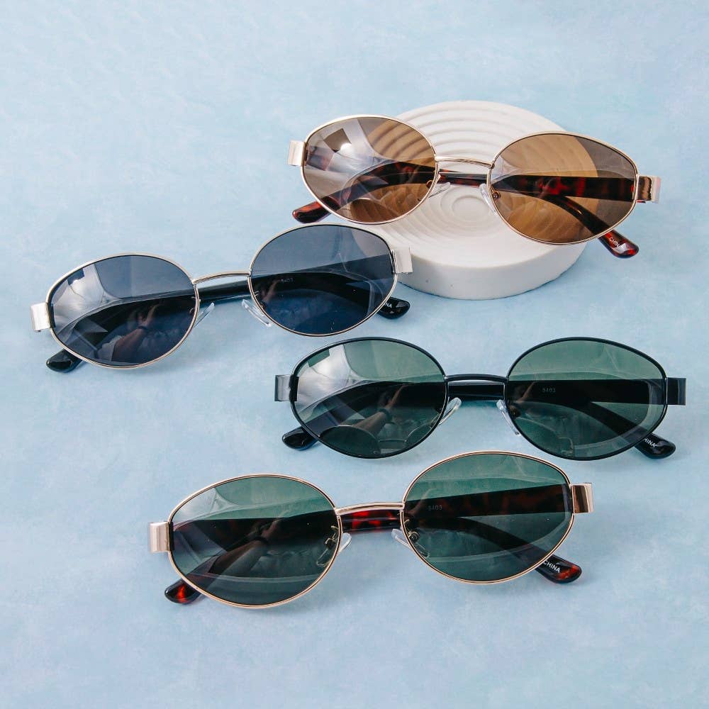 Oval Metal Sunglasses
