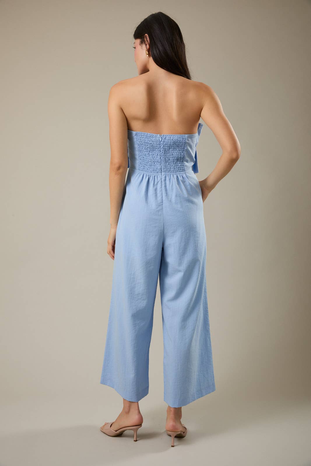 RUFFLE BODICE JUMPSUIT