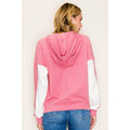 Pink Color Block Hoodie