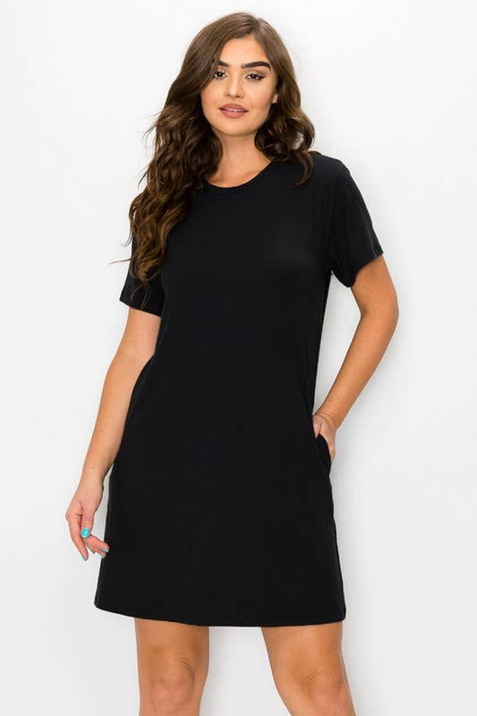 On The Go T- Shirt Dress with Pockets