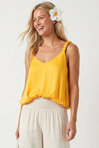 Billowy Strap Accent Tank Top