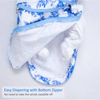Cotton Velcro Newborn Swaddle Sack Peony For Your Thoughts