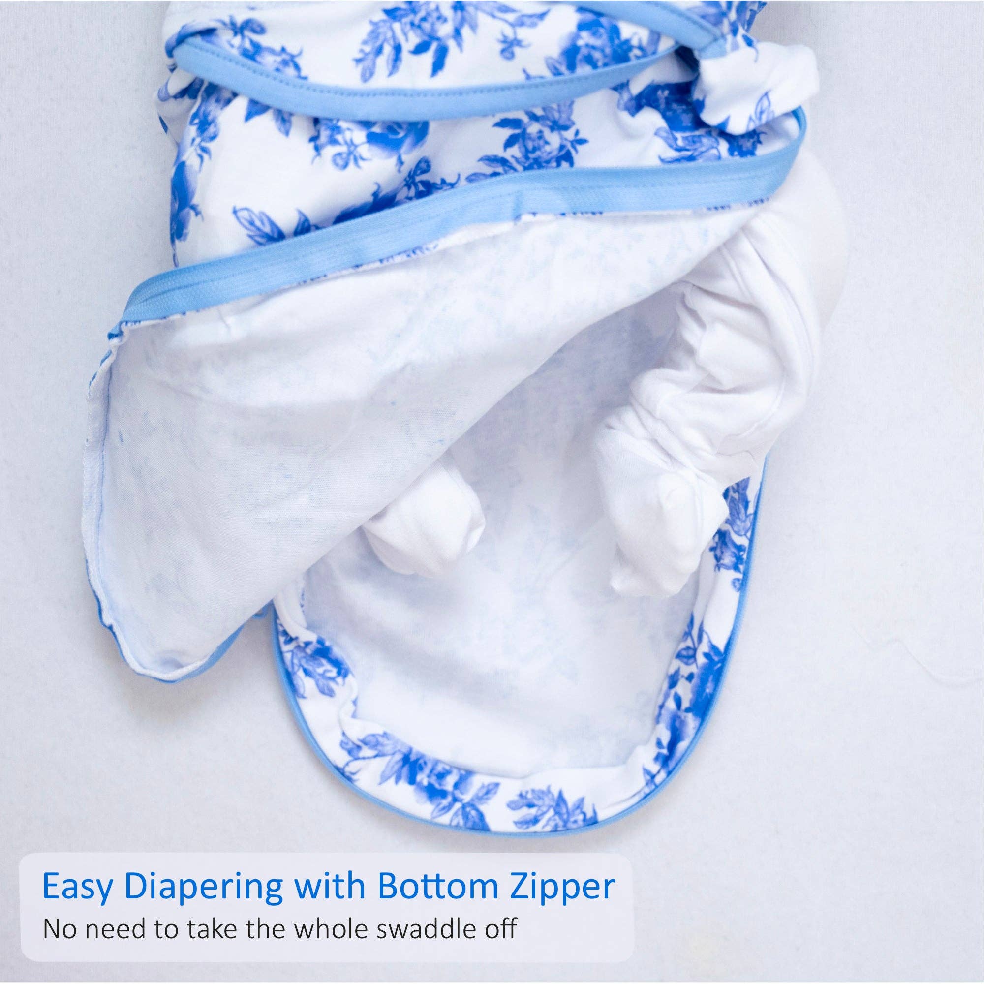 Cotton Velcro Newborn Swaddle Sack Peony For Your Thoughts