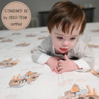 Baby Muslin Swaddle Blanket 47x47 Noah's Ark