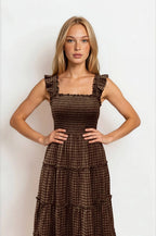 Brown Plaid Dress