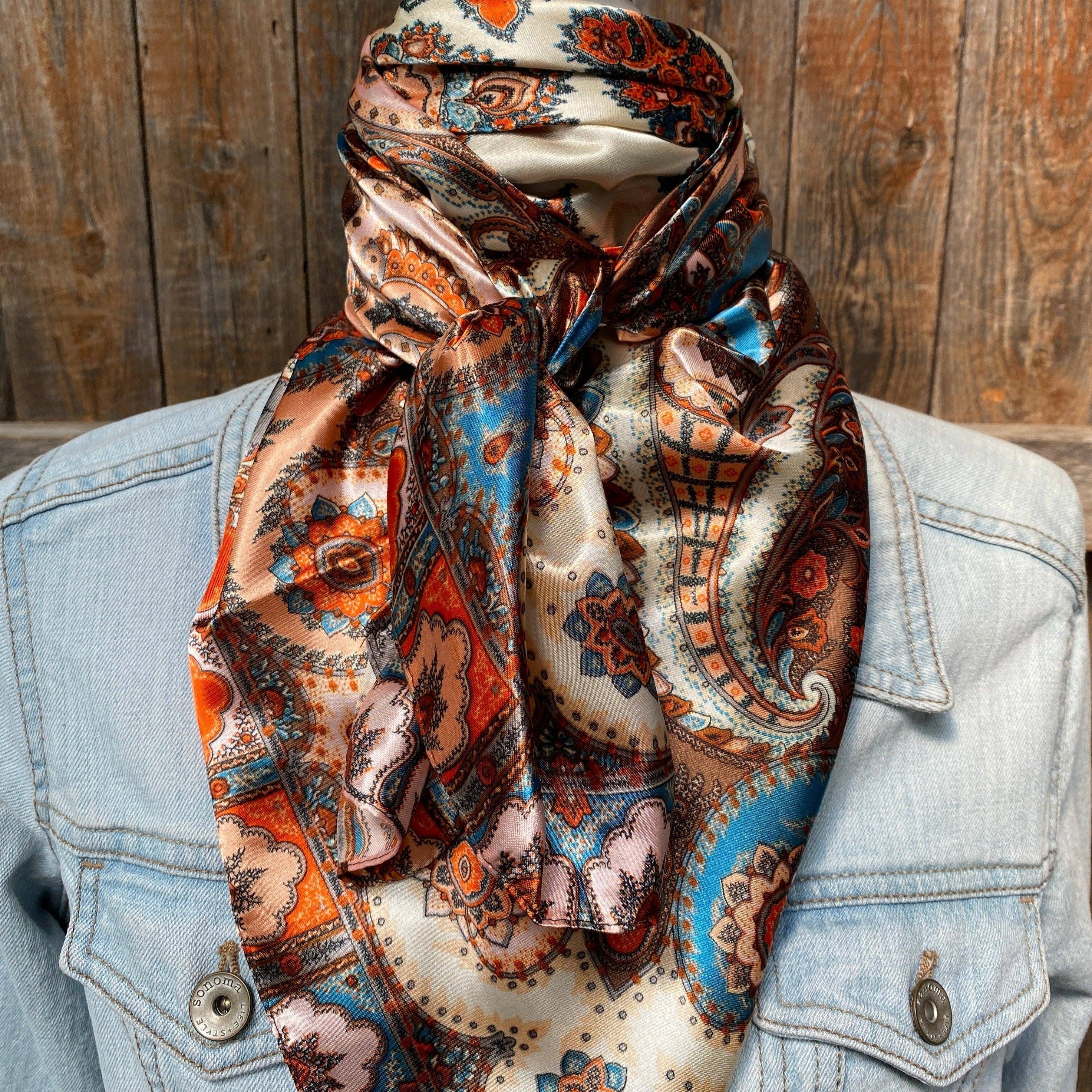 Tan & Cream Paisley Wild Rag