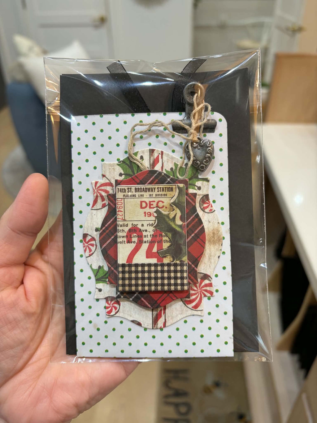 Vintage Cmas Gift Card Holder