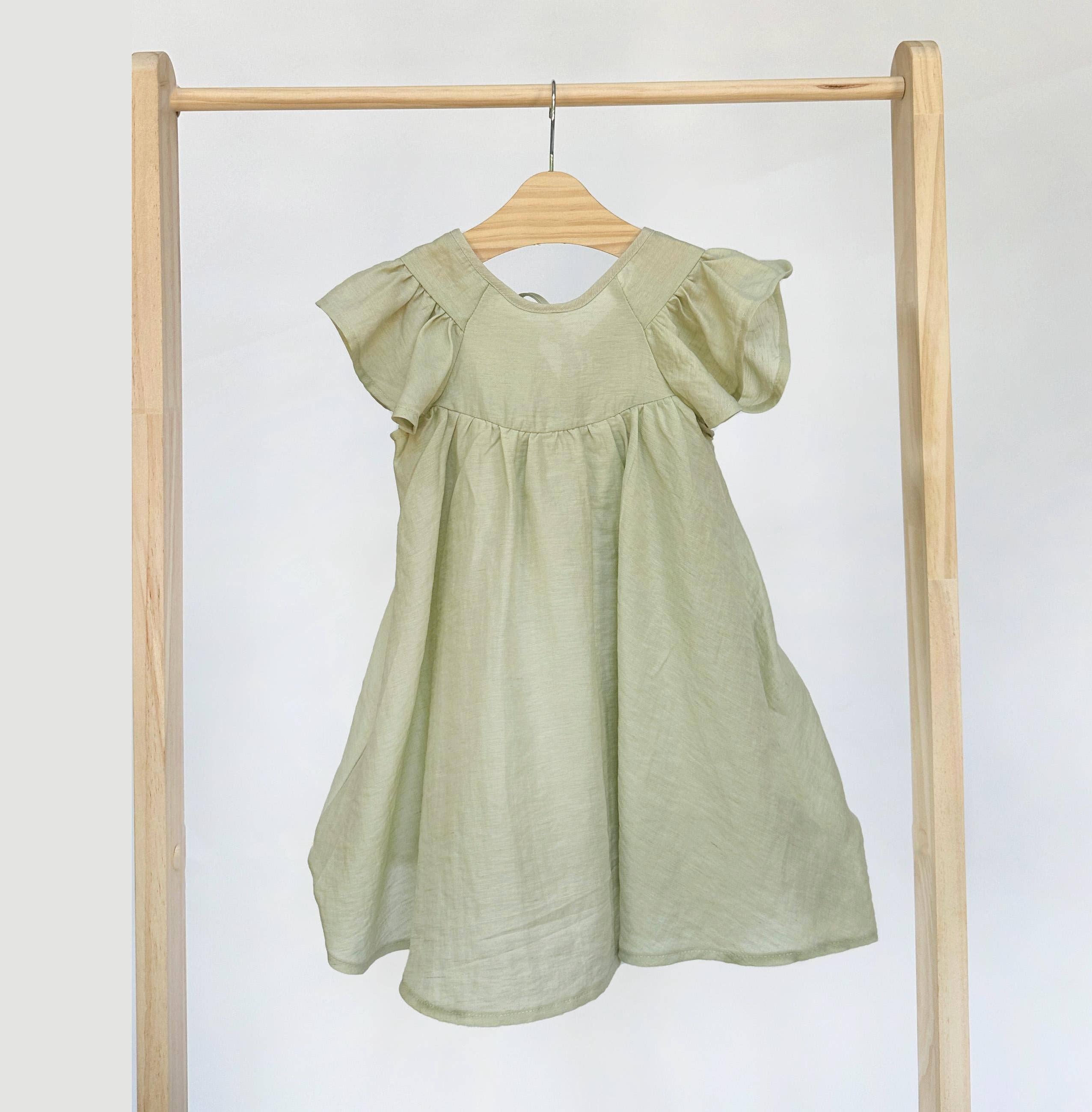 Fiona Dress with Bow-Pink
