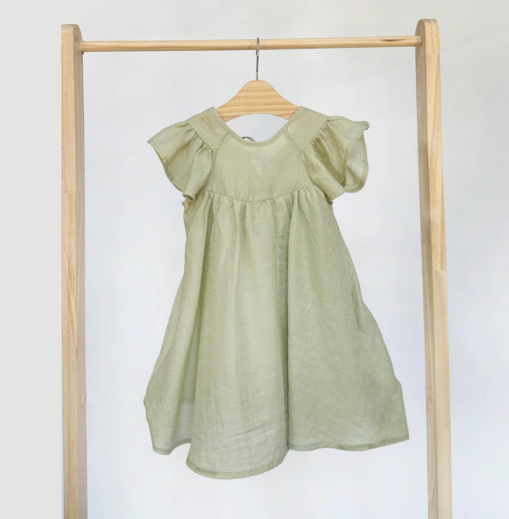 Fiona Dress with Bow-Pink