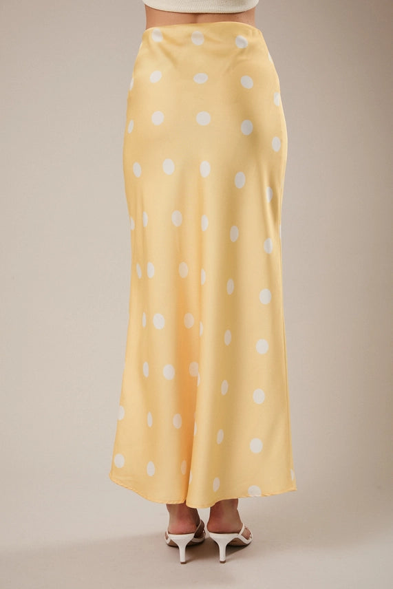 SATIN MIDI SKIRT