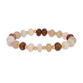 Brown/Peach/Ivory/Gold Bracelet