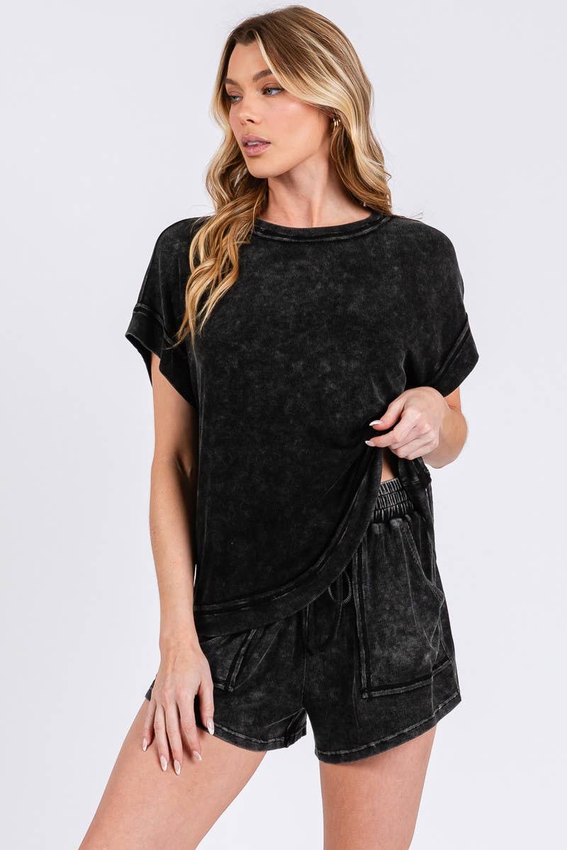 MINERAL WASHED RIB SET