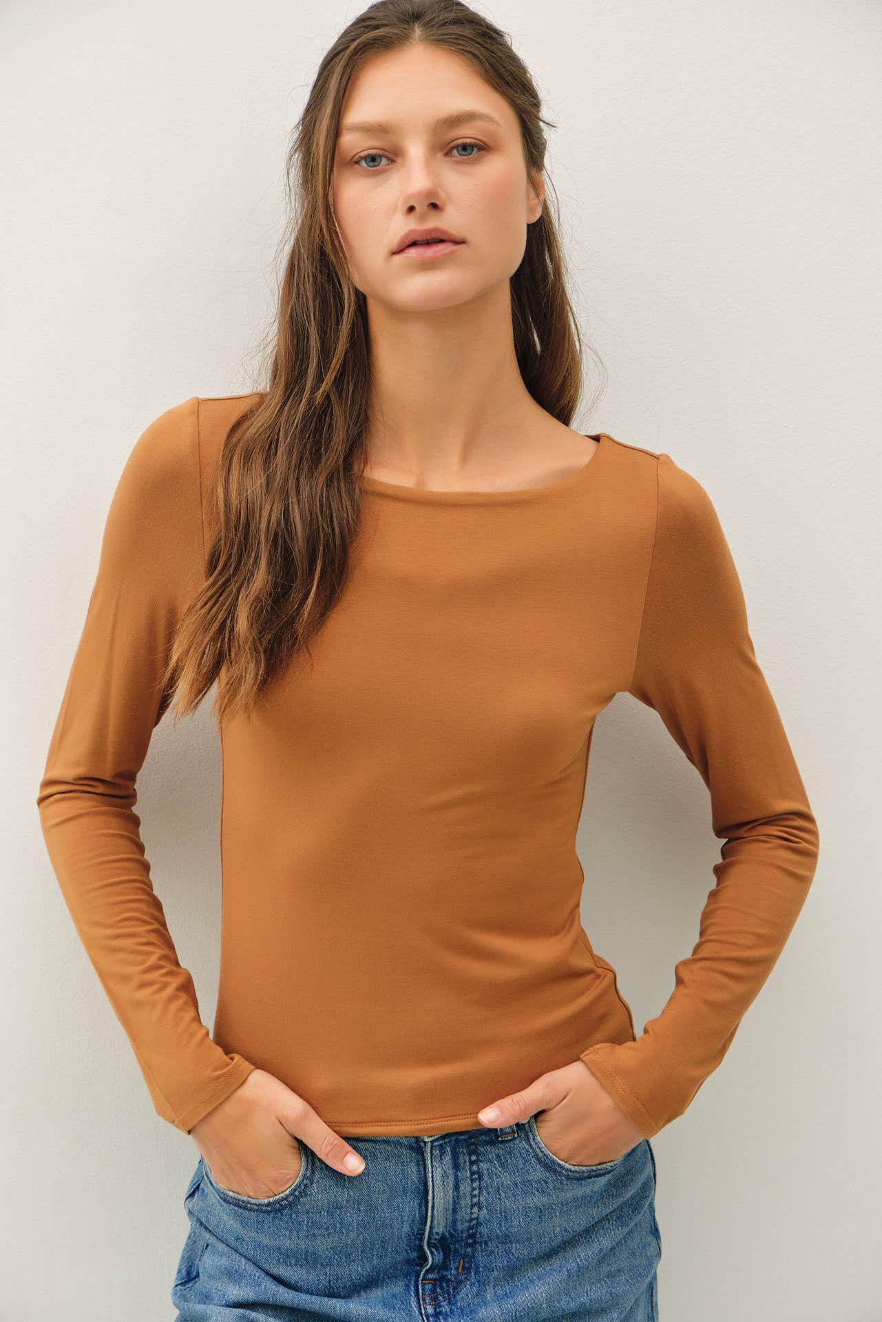 BOAT NECK LS TOP