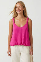 Billowy Strap Accent Tank Top
