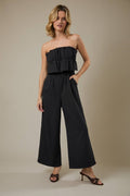 RUFFLE BODICE JUMPSUIT
