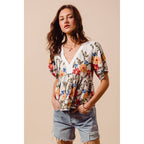FLORAL BABY DOLL TOP