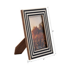 Photo Frame - Black Resin Modern Dimensional Lines, 4x6 in.