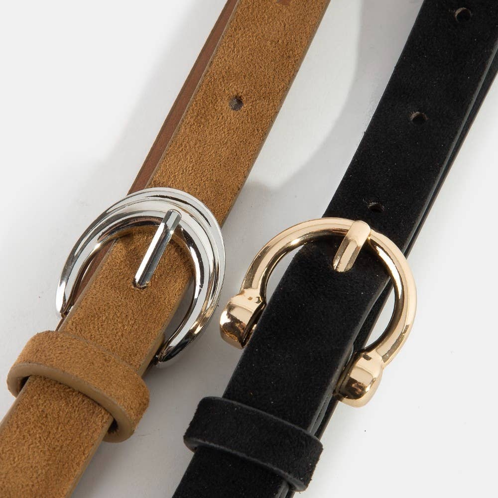 Black & Brwn Belt Set