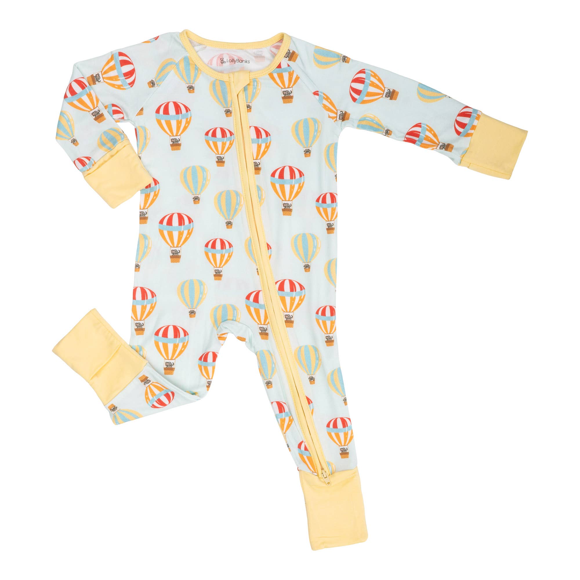Bamboo Baby Convertible Zipper Pajama Hot Air Balloon