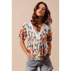 FLORAL BABY DOLL TOP