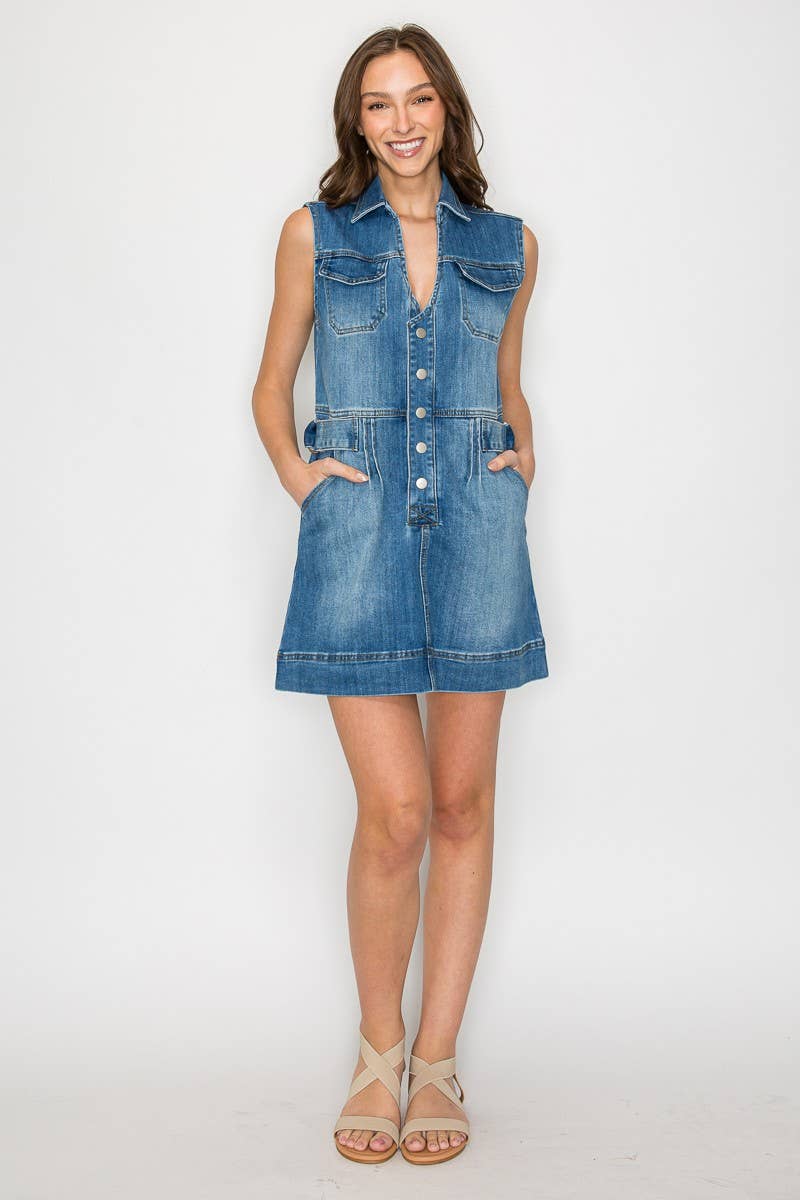 SUMMER DENIM MINI DRESS