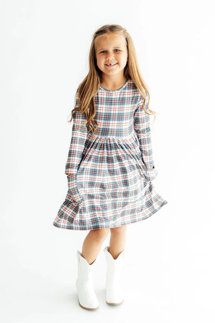 Christmas Plaid Twirl Dress
