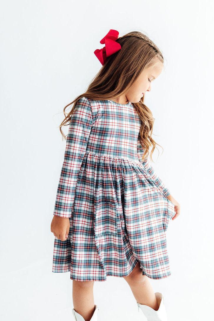Christmas Plaid Twirl Dress