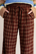 Plaid Wide Leg Pants