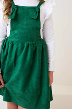 Evergreen Faux Suede Pinafore